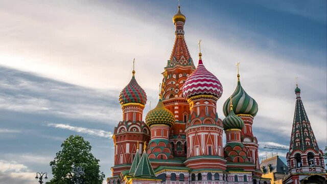 St. Basil's Cathedral, Amazing hyperlapse in moscow.