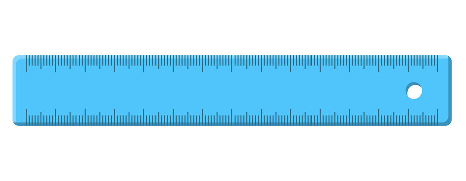 blue straight ruler