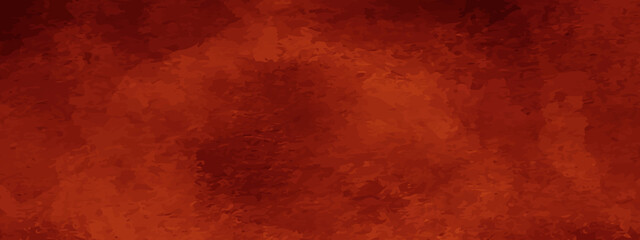 Old red and orange shade paper texture background design with distressed vintage watercolor stains and ink splatter and elegant antique red color