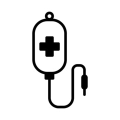 Iv blood bag icon vector on trendy design.