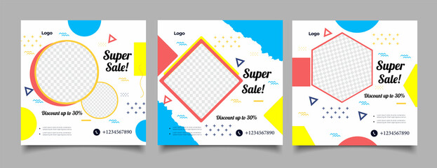 Online shopping flyer template 
