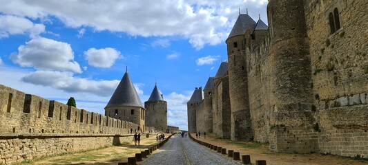 Inside the walled city of Carcassonne, France © Maria