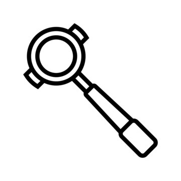 portafilter coffee tool line icon vector. portafilter coffee tool sign. isolated contour symbol black illustration