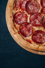 pizza meat cheese food fast food italian pepperoni