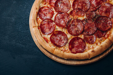 pizza meat cheese food fast food italian pepperoni