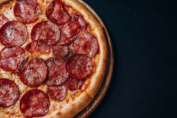 pizza meat cheese food fast food italian pepperoni