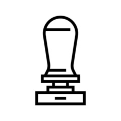 tamper coffee tool line icon vector. tamper coffee tool sign. isolated contour symbol black illustration