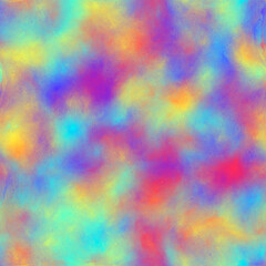 Rainbow colored spots, blur or foam effect. Seamless pattern