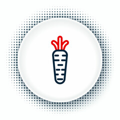 Line Carrot icon isolated on white background. Colorful outline concept. Vector