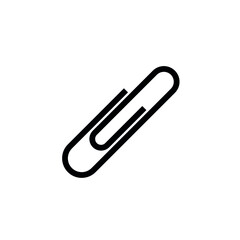 Paper clip icon. Vector sign. Isolated symbol on white background.