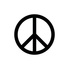 Peace sign, peace symbol, peace pictogram isolated on white background. International symbol of the antiwar movement of the disarmament of the world, vector.