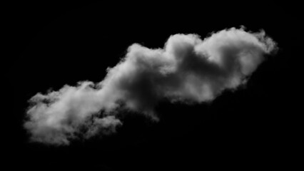 white cloud on black background.