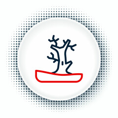 Line Bare tree icon isolated on white background. Colorful outline concept. Vector