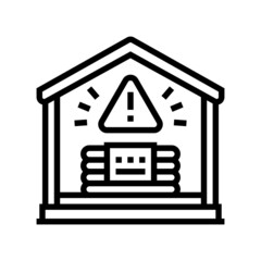 controlled implosions dynamite line icon vector. controlled implosions dynamite sign. isolated contour symbol black illustration