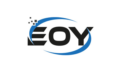 dots or points letter EOY technology logo designs concept vector Template Element	