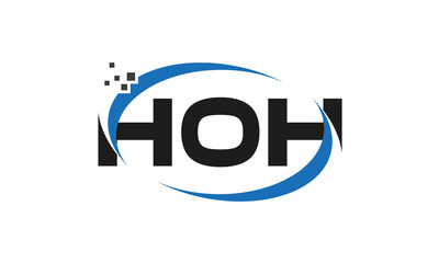 dots or points letter HOH technology logo designs concept vector Template Element	