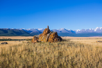 Kurai steppe in the Altai Mountains