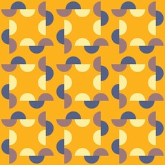 Rounded abstract seamless pattern - accent for any surfaces.