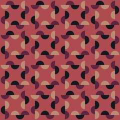 Rounded abstract seamless pattern - accent for any surfaces.