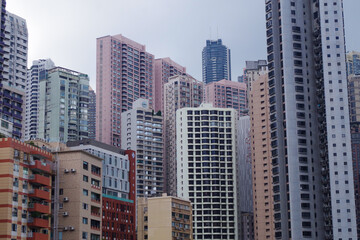 Fototapeta na wymiar 香港のビル群