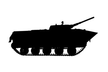 silhouette of the airborne combat vehicle