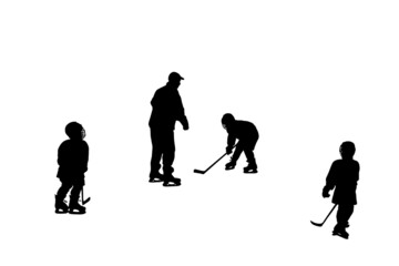hockey players silhouettes