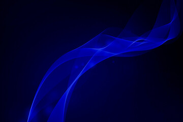 abstract shiny dark blue fog flow smoke luxury fluid painting wave particles texture with dreamy marble digital pattern on dark blue.