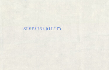 sustainability concept from the word stamps