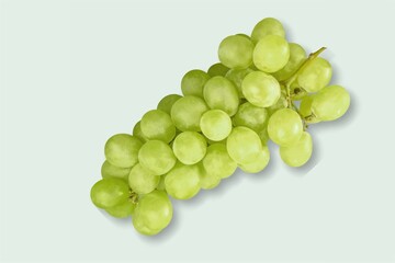 A lot of Shine fresh ripe green grapes