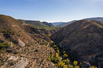 aerial photo of the south of Granada in the Alpujarra