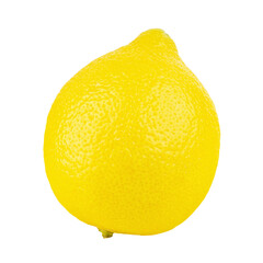 Ripe lemon a isolated on white background. Fresh citrus fruits. Full depth of field.