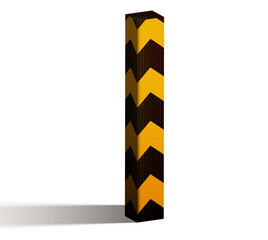 Speed bump Barricade safety barrier construction.Work safety barrier. Road accident, Detour obstacles.