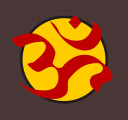 typical asian om sign