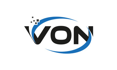 dots or points letter VON technology logo designs concept vector Template Element	