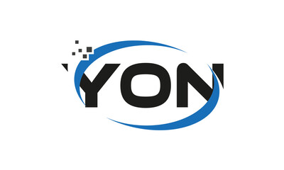 dots or points letter YON technology logo designs concept vector Template Element	