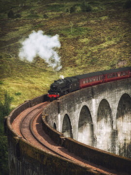 Old steam train in Scotland