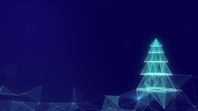 Christmas tree plexus digital animation