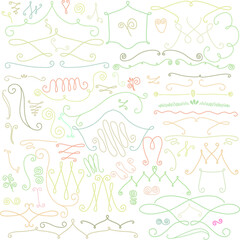 73 curls different elements for decoration