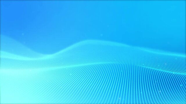 Abstract digital landscape with a field of electronic particles. The concept of cyber, digital, parallel worlds and artificial intelligence.