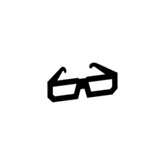 3d glasses  icon design template vector isolated illustration