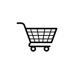 shopping cart icon design template vector isolated illustration