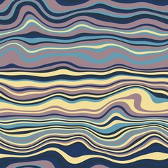 Seamless wavy stripe trendy surface pattern design for print. High quality illustration. Curved striped simple abstract digitally rendered repeat tile for fashion, fabric, textile, interior, or decor.