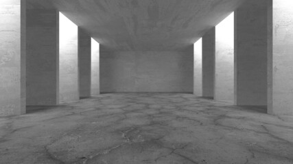 Abstract architecture interior background. Empty concrete room