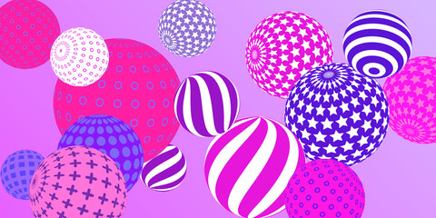 Retro 3d illustration abstract balls, great design for any purposes.