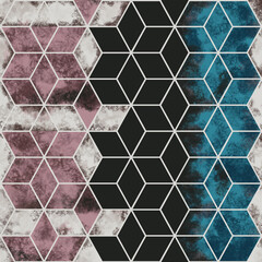 illustration of rhombus marble seamless pattern