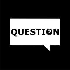 Question icon isolated on dark background