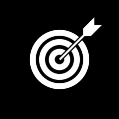Target sport icon isolated on dark background