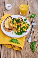 scrambled eggless tofu