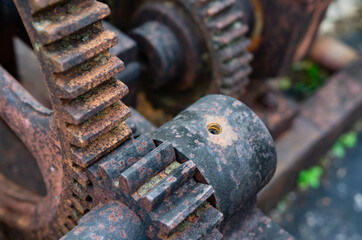 Abandoned old tin mining equipment