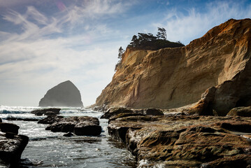 Shores of Cape Kiwanda in Oregon